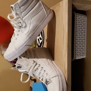 White high top Vans